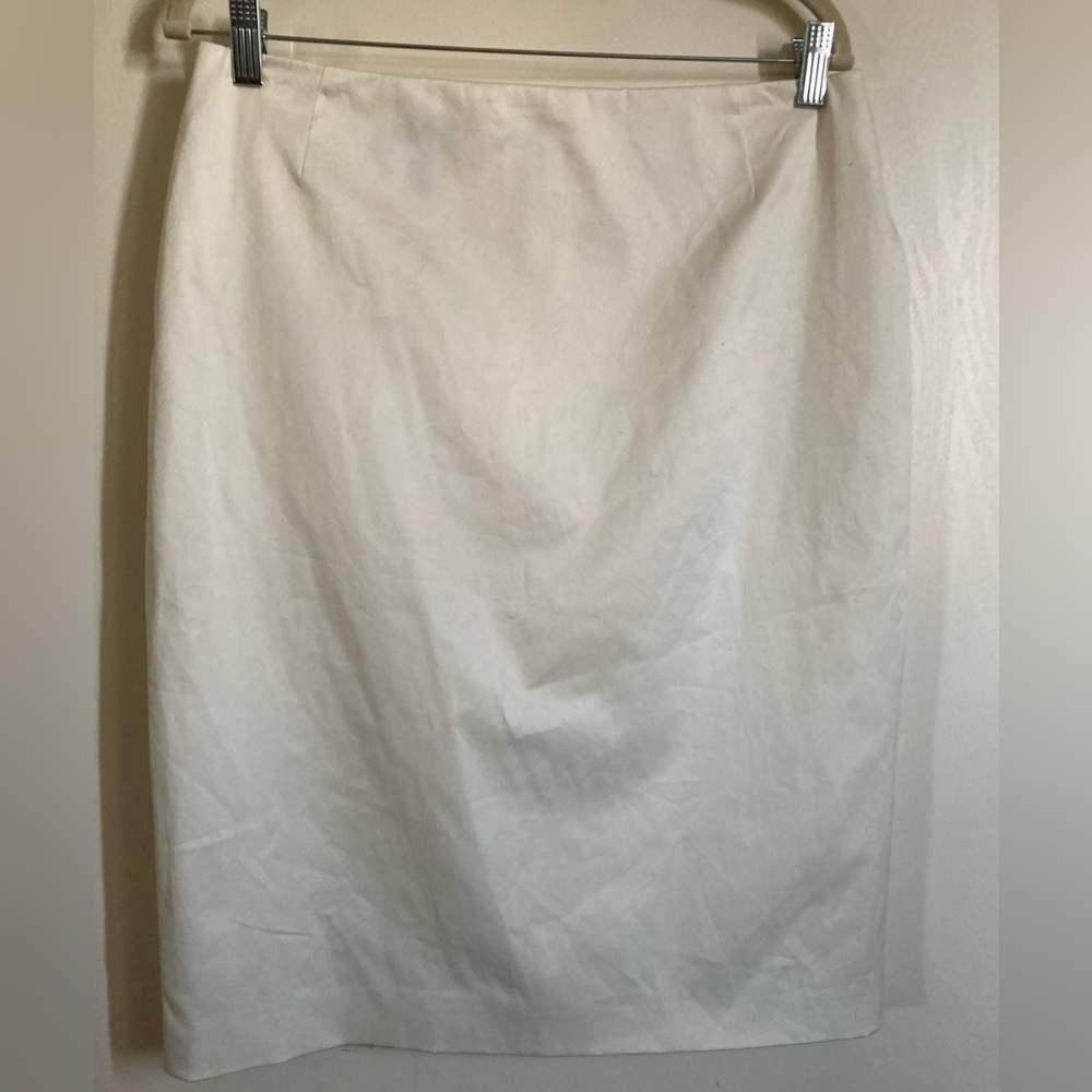 *Escada New Off White Vintage Pencil Lined Rock Skirt A233